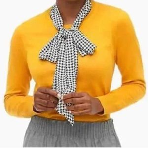 NWOT J.Crew Merino Mockneck Sweater with scarf tie  size XS